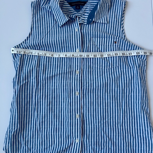 Tommy Hilfiger Blue Striped women’s sleeveless Shirt - Picture 3 of 3